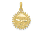 FJC Finejewelers 10 kt Yellow Gold Themed Solid Polished 3-Dimensional Sun Charm 24 mm x 17 mm