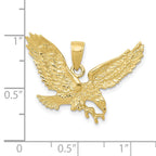FJC Finejewelers 10 kt Yellow Gold Themed Solid Polished Eagle Charm 19 mm x 29 mm