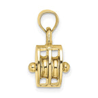 FJC Finejewelers 10 kt Yellow Gold Themed Polished 3-D Moveable Pulley Charm 17.7 mm x 10.55 mm