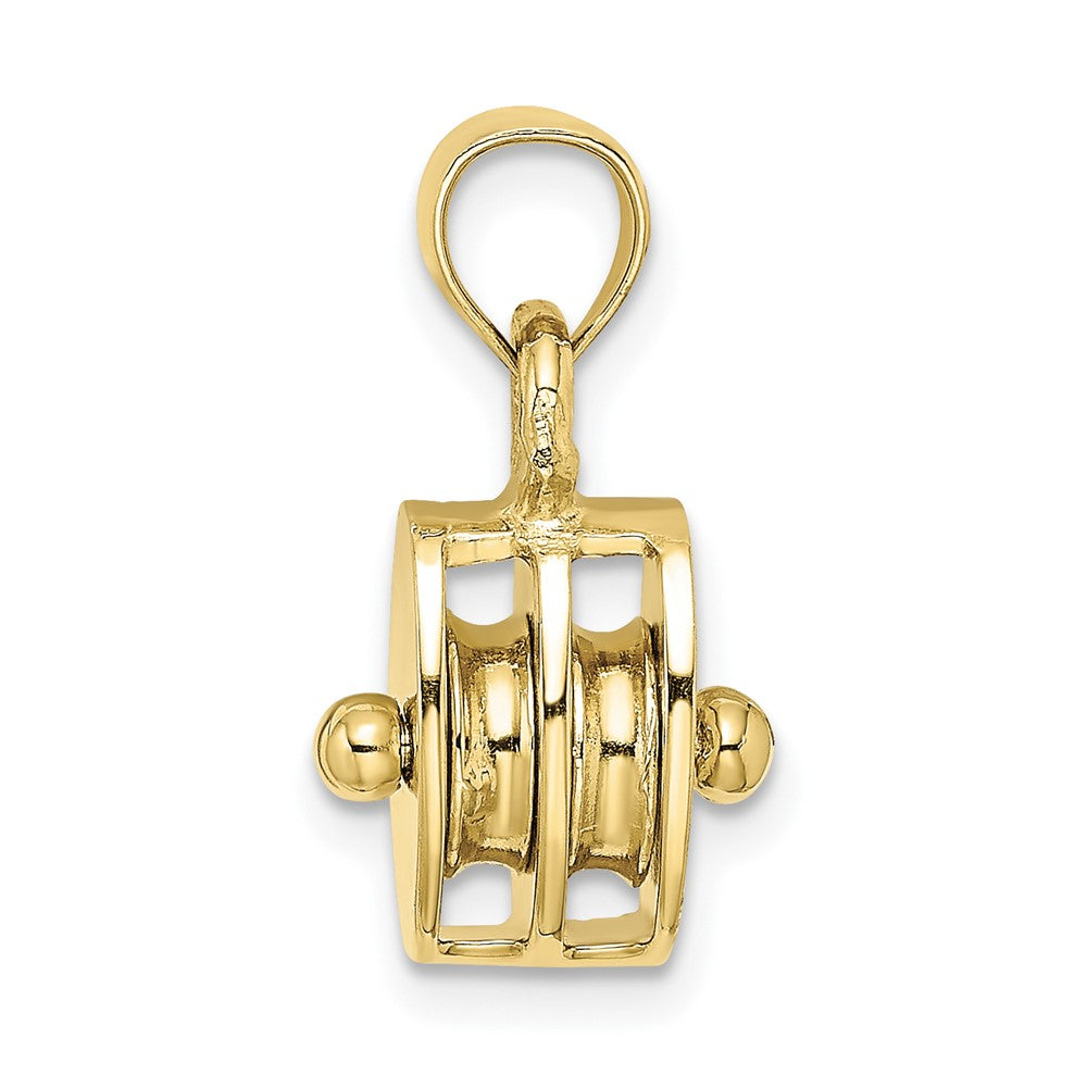 FJC Finejewelers 10 kt Yellow Gold Themed Polished 3-D Moveable Pulley Charm 17.7 mm x 10.55 mm