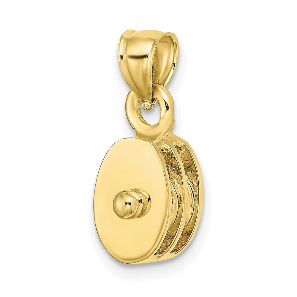 FJC Finejewelers 10 kt Yellow Gold Themed Polished 3-D Moveable Pulley Charm 17.7 mm x 10.55 mm