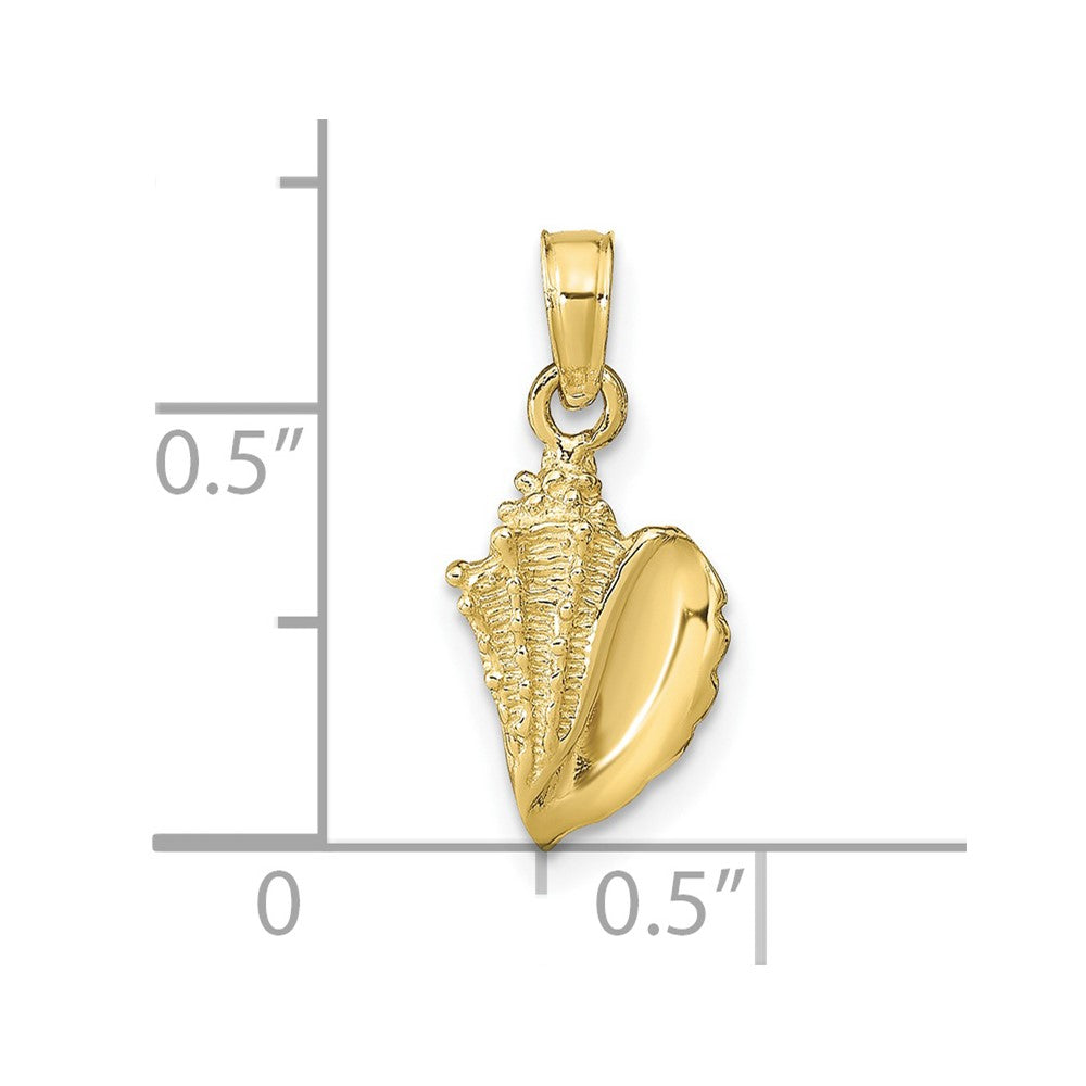 FJC Finejewelers 10 kt Yellow Gold Themed Conch Shell Charm 19 mm x 8 mm