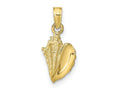 FJC Finejewelers 10 kt Yellow Gold Themed Conch Shell Charm 19 mm x 8 mm