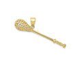 FJC Finejewelers 10 kt Yellow Gold Themed Solid Polished 3-D Lacrosse Stick Charm 35 mm x 33 mm