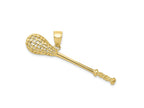 FJC Finejewelers 10 kt Yellow Gold Themed Solid Polished 3-D Lacrosse Stick Charm 35 mm x 33 mm