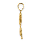 FJC Finejewelers 10 kt Yellow Gold Solid Polished Weightlifter Charm 19 x 23 mm