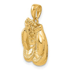 FJC Finejewelers 10 kt Yellow Gold Solid Polished Open-Backed Boxing Gloves Charm 25 x 17 mm