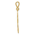 FJC Finejewelers 10 kt Yellow Gold Fleur de Lis Cross Charm 39 x 19 mm