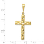 FJC Finejewelers 10 kt Yellow Gold Reversible Latin Cross Charm 40 x 18 mm