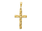 FJC Finejewelers 10 kt Yellow Gold Reversible Latin Cross Charm 40 x 18 mm