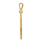 FJC Finejewelers 10 kt Yellow Gold Egyptian Ankh Cross Charm 36 x 15 mm