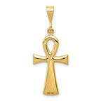 FJC Finejewelers 10 kt Yellow Gold Egyptian Ankh Cross Charm 36 x 15 mm
