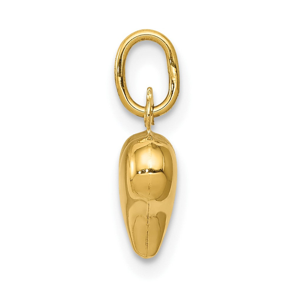 FJC Finejewelers 10 kt Yellow Gold Polished 3-D Heart Charm 14 x 9 mm