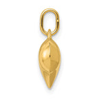 FJC Finejewelers 10 kt Yellow Gold Polished 3-D Heart Charm 15 x 11 mm