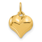 FJC Finejewelers 10 kt Yellow Gold Polished 3-D Heart Charm 15 x 11 mm