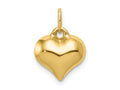 FJC Finejewelers 10 kt Yellow Gold Polished 3-D Heart Charm 15 x 11 mm