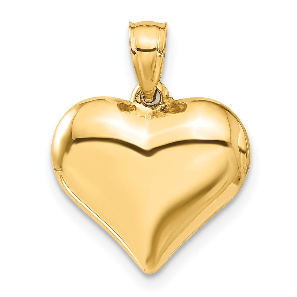 FJC Finejewelers 10 kt Yellow Gold Polished 3-D Heart Charm 21 x 15 mm