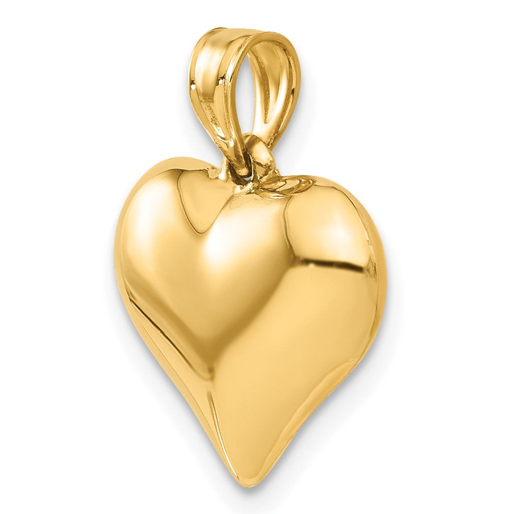 FJC Finejewelers 10 kt Yellow Gold Polished 3-D Heart Charm 21 x 15 mm