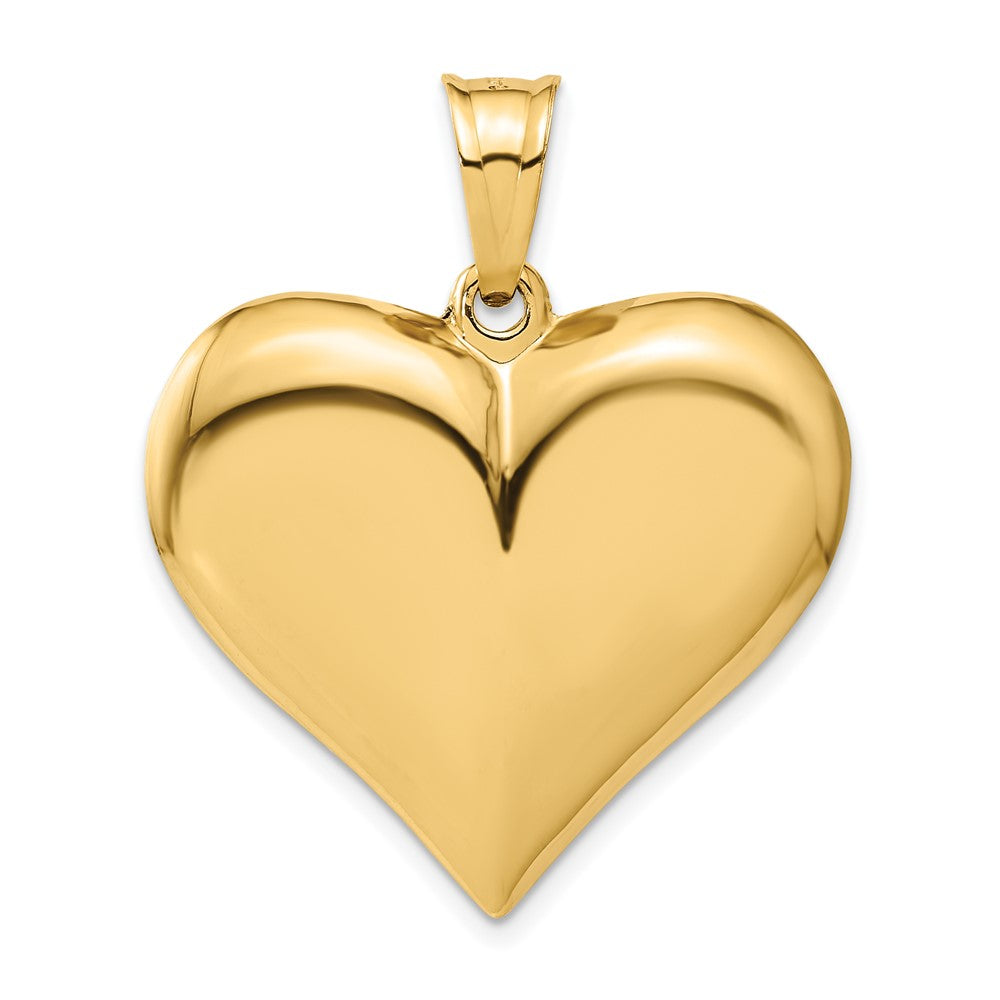 FJC Finejewelers 10 kt Yellow Gold Polished 3-D Heart Charm 38 x 31 mm