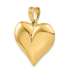 FJC Finejewelers 10 kt Yellow Gold Polished 3-D Heart Charm 38 x 31 mm