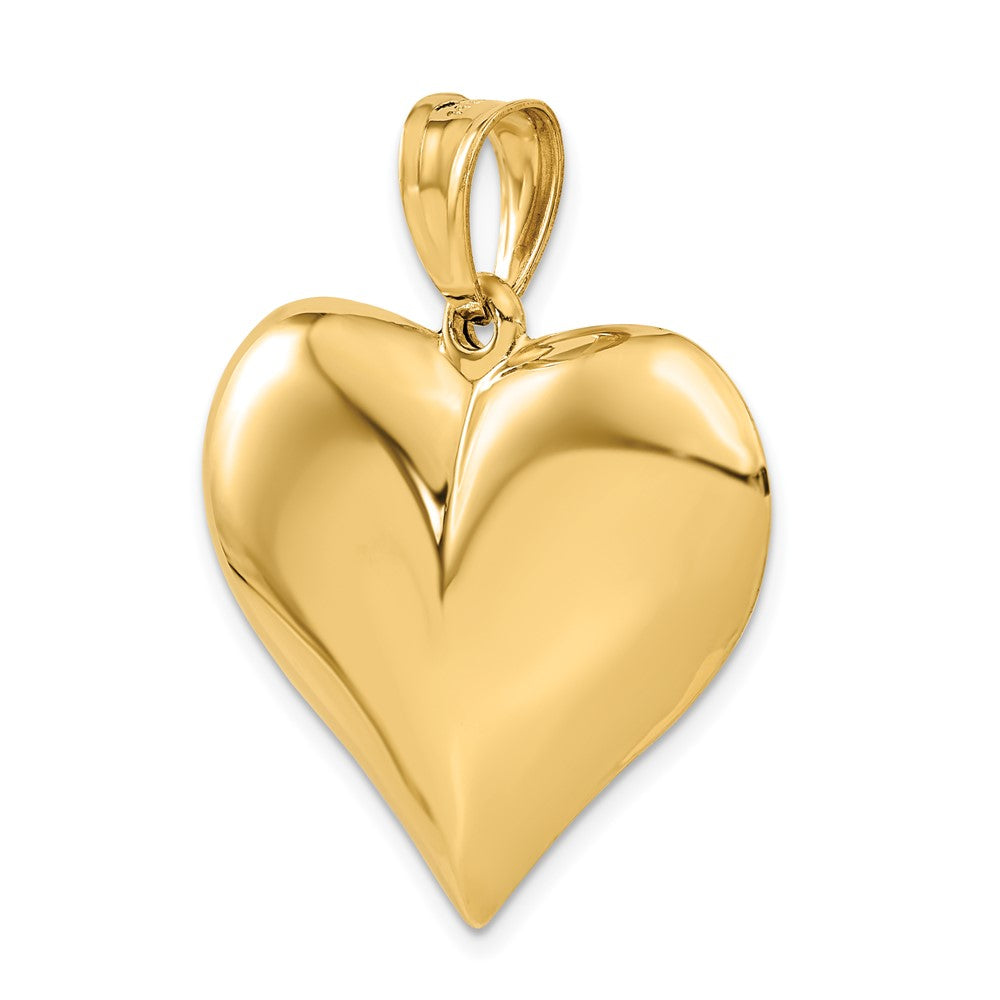 FJC Finejewelers 10 kt Yellow Gold Polished 3-D Heart Charm 38 x 31 mm