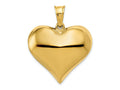 FJC Finejewelers 10 kt Yellow Gold Polished 3-D Heart Charm 38 x 31 mm