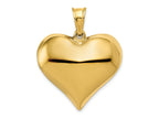 FJC Finejewelers 10 kt Yellow Gold Polished 3-D Heart Charm 38 x 31 mm