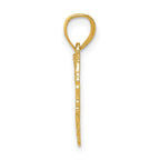 FJC Finejewelers 10 kt Yellow Gold Polished Floral Border Heart Charm 19 x 14 mm