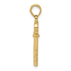 FJC Finejewelers 10 kt Yellow Gold Polished 3-D Key Charm 26 x 9 mm