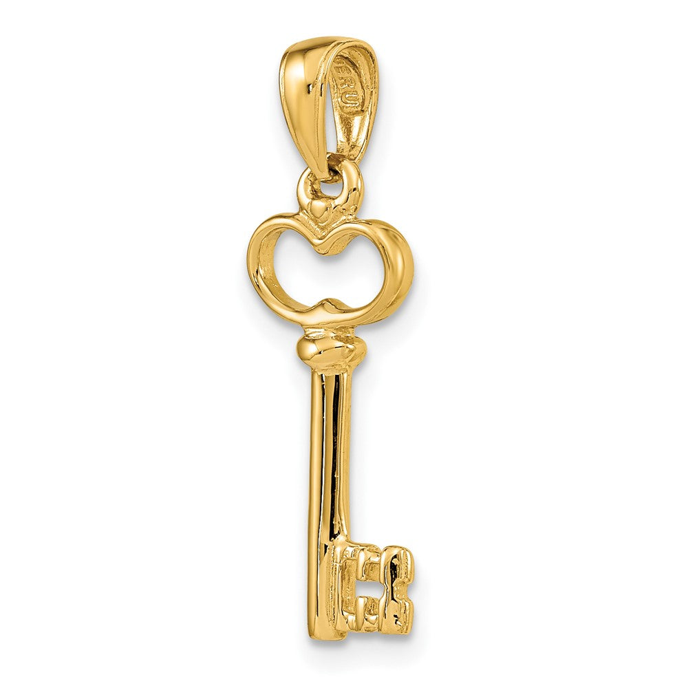 FJC Finejewelers 10 kt Yellow Gold Polished 3-D Key Charm 26 x 9 mm