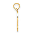 FJC Finejewelers 10 kt Yellow Gold 13 in Heart Cut-out Charm 19 x 13 mm