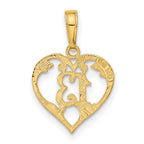 FJC Finejewelers 10 kt Yellow Gold 13 in Heart Cut-out Charm 19 x 13 mm