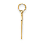 FJC Finejewelers 10 kt Yellow Gold 50 in Heart Cut-out Charm 19 x 14 mm