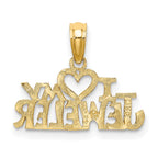 FJC Finejewelers 10 kt Yellow Gold I HEART MY JEWELER Charm 8 x 18 mm