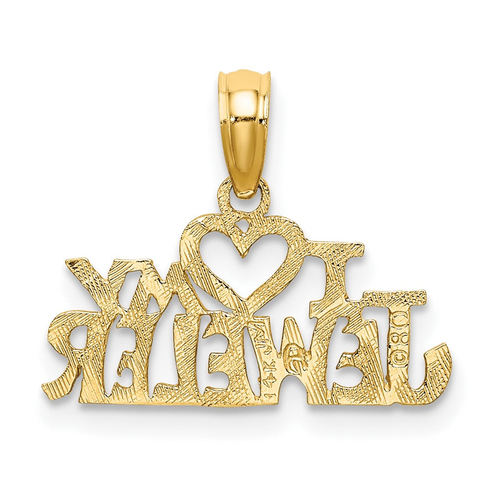 FJC Finejewelers 10 kt Yellow Gold I HEART MY JEWELER Charm 8 x 18 mm
