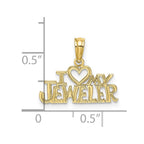 FJC Finejewelers 10 kt Yellow Gold I HEART MY JEWELER Charm 8 x 18 mm