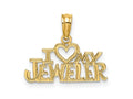FJC Finejewelers 10 kt Yellow Gold I HEART MY JEWELER Charm 8 x 18 mm