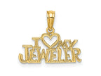FJC Finejewelers 10 kt Yellow Gold I HEART MY JEWELER Charm 8 x 18 mm