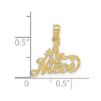 FJC Finejewelers 10 kt Yellow Gold #1 NIECE Charm 14 x 16 mm