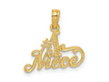 FJC Finejewelers 10 kt Yellow Gold #1 NIECE Charm 14 x 16 mm