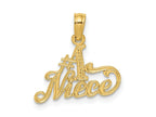 FJC Finejewelers 10 kt Yellow Gold #1 NIECE Charm 14 x 16 mm