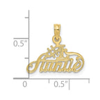 FJC Finejewelers 10 kt Yellow Gold #1 AUNTIE Charm 13 x 19 mm