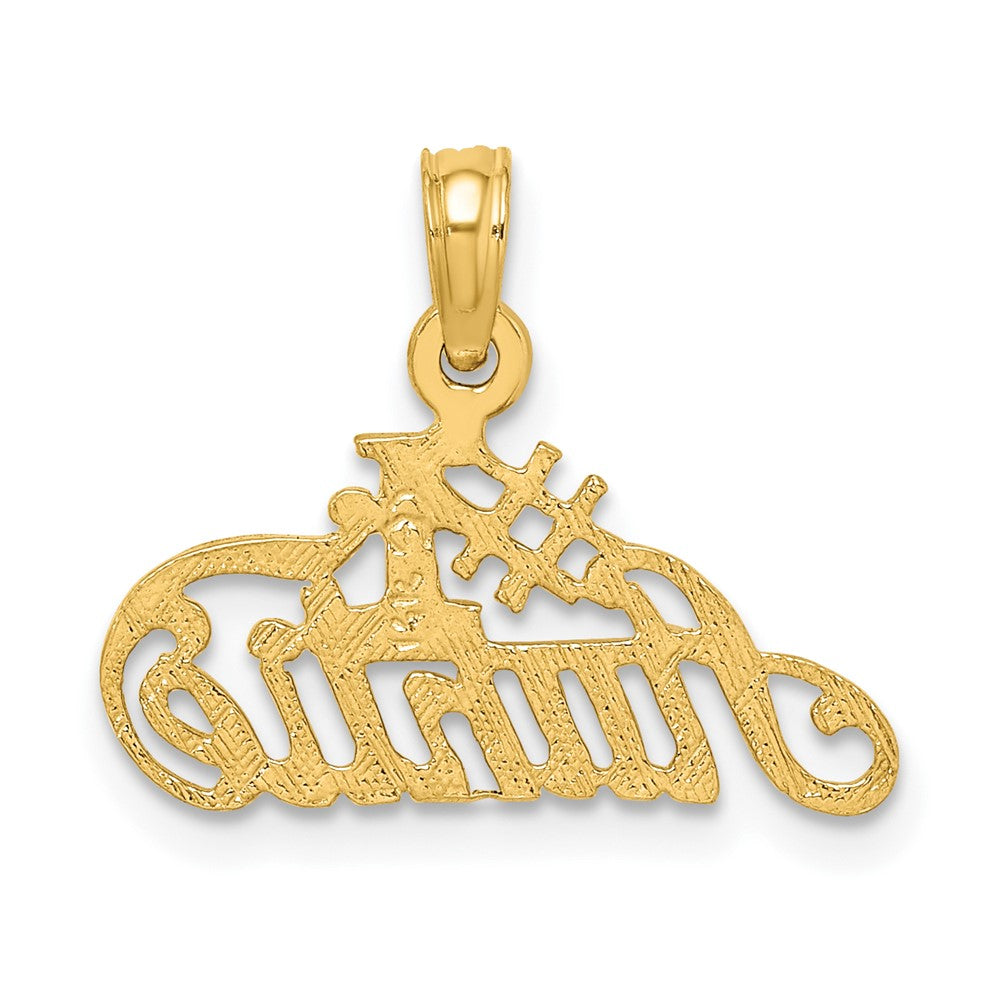 FJC Finejewelers 10 kt Yellow Gold #1 AUNTIE Charm 13 x 19 mm