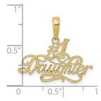 FJC Finejewelers 10 kt Yellow Gold #1 Daughter Charm 18 x 22 mm