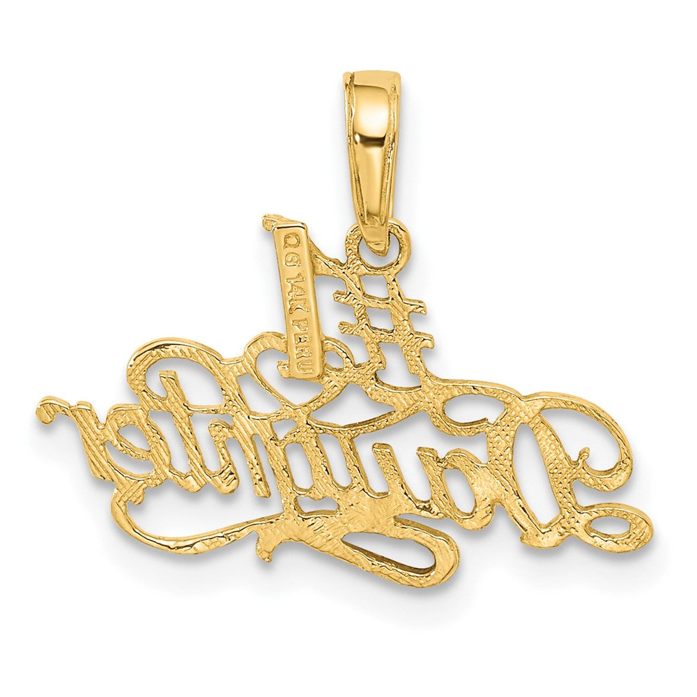 FJC Finejewelers 10 kt Yellow Gold #1 Daughter Charm 18 x 22 mm