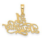 FJC Finejewelers 10 kt Yellow Gold #1 Daughter Charm 18 x 22 mm