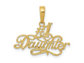 FJC Finejewelers 10 kt Yellow Gold #1 Daughter Charm 18 x 22 mm
