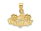 FJC Finejewelers 10 kt Yellow Gold #1 DAUGHTER with Flowers Charm 14 x 16 mm