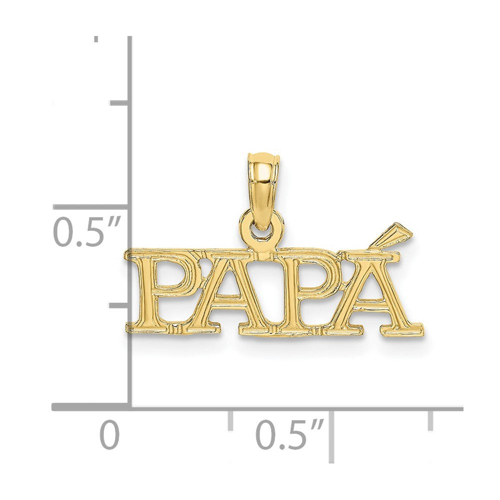 FJC Finejewelers 10 kt Yellow Gold PAPA Charm 11 x 20 mm