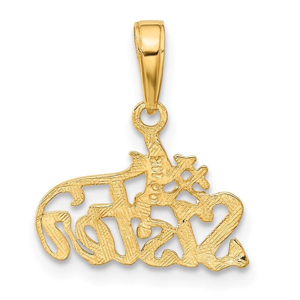 FJC Finejewelers 10 kt Yellow Gold #1 Sister Charm 16 x 15 mm